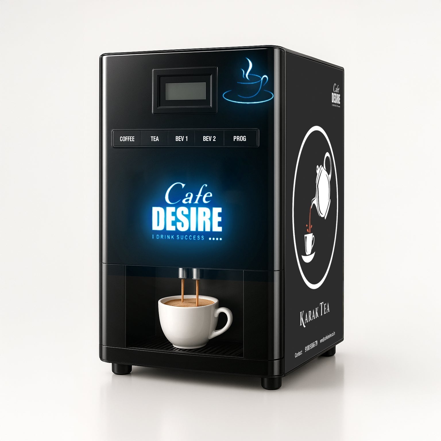 LED 4 Beverage Vending Machine - Multi-Water-Inlet - 4 Lane